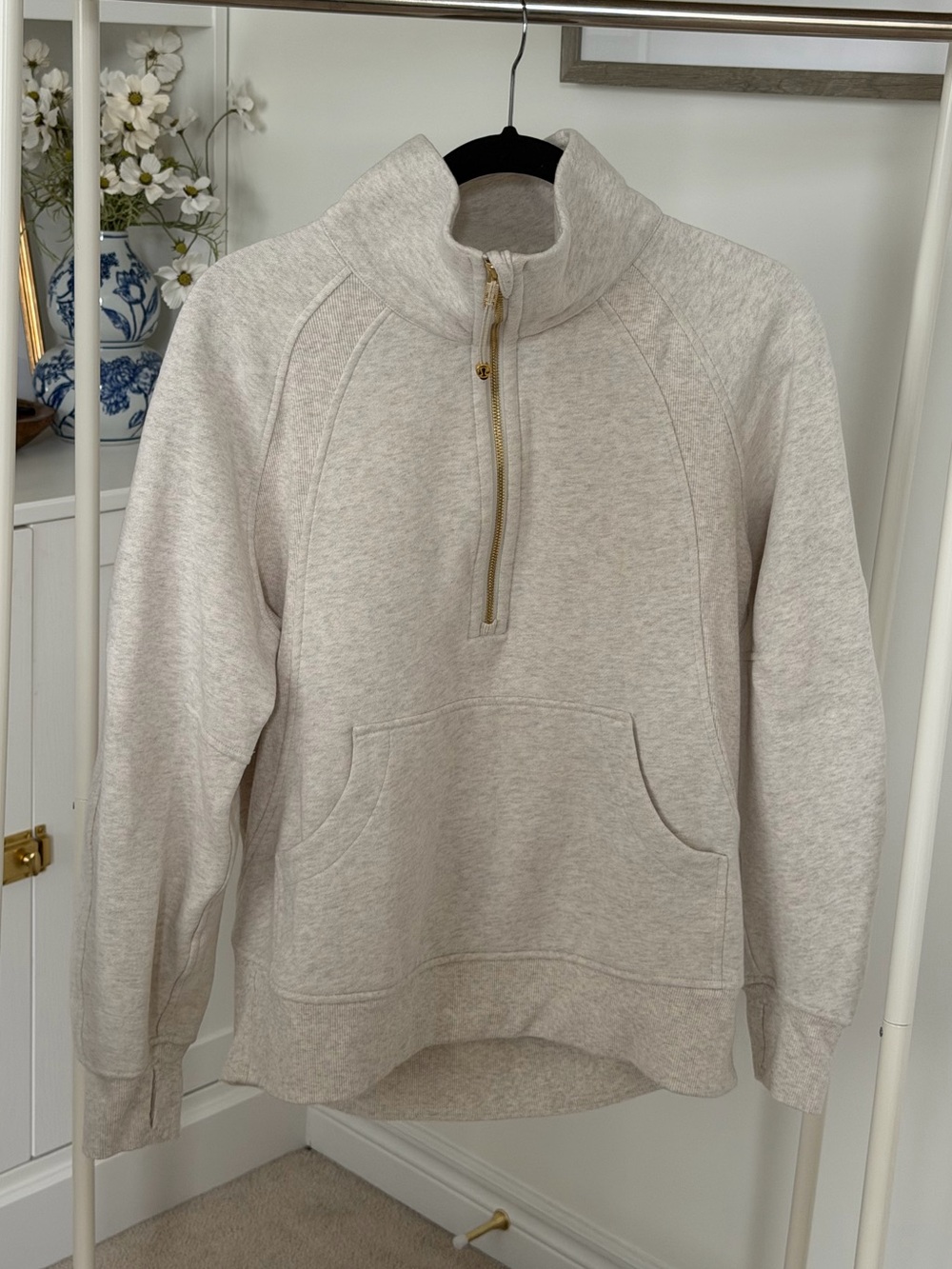 Lululemon Half-Zip Pullover Sweater in Light Heather